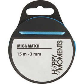 Satin Ribbon, W: 3 mm, light blue, 15 m/ 1 roll [HOB-524508]