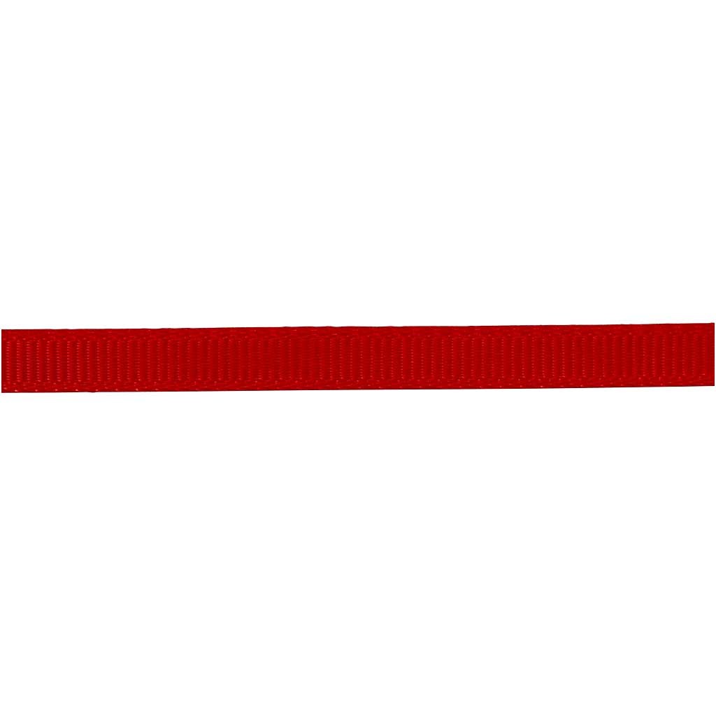 Decoration Ribbon, W: 6 mm, red, 15 m/ 1 roll [HOB-52482]