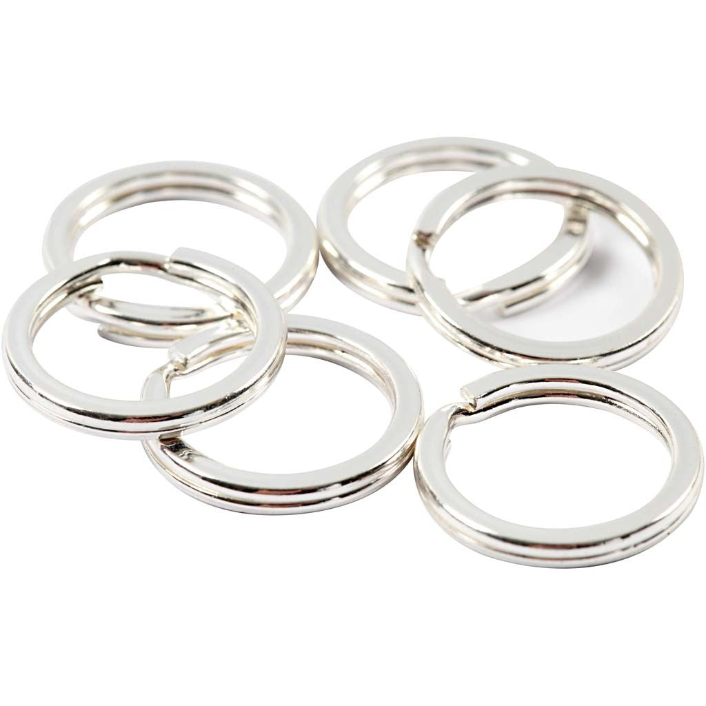 Split Ring, dia. 15 mm, silver-plated, 100 pc/ 1 pack [HOB-52605]