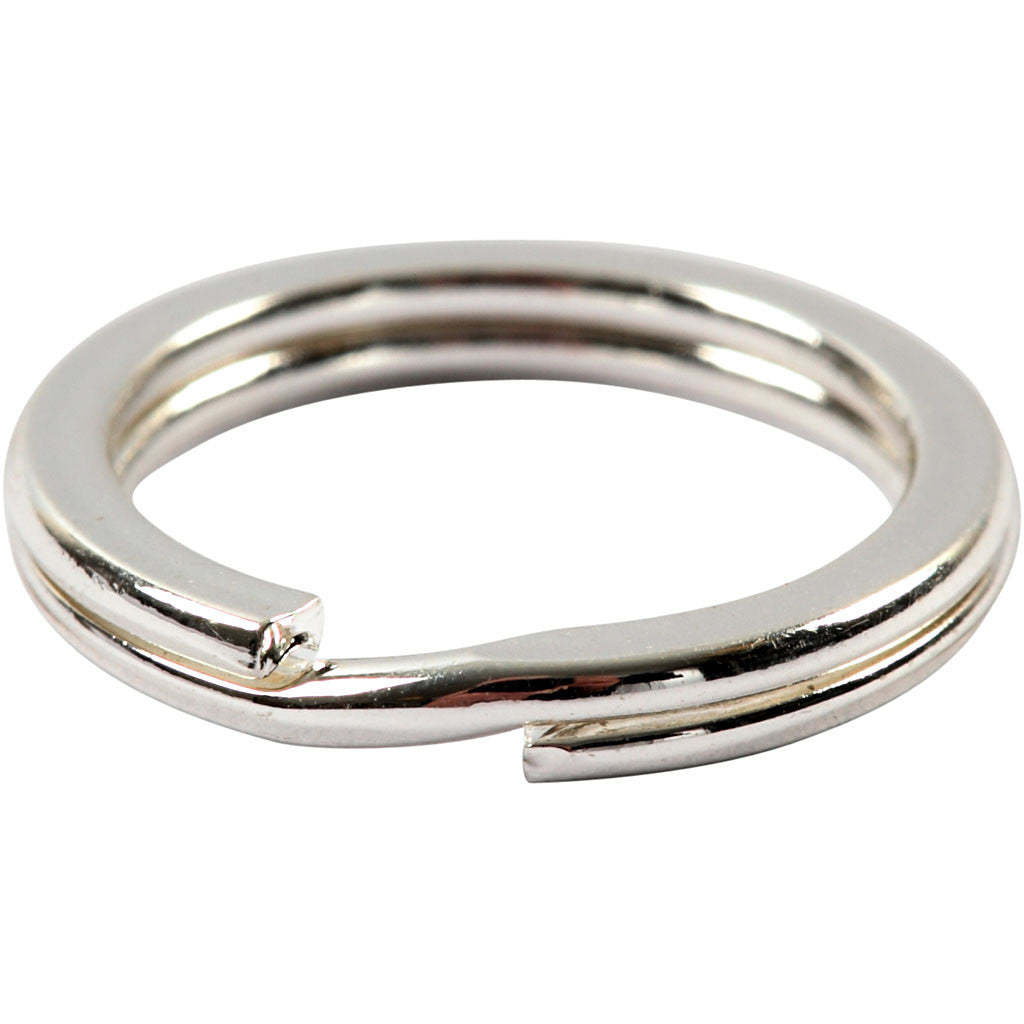 Split Ring, dia. 15 mm, silver-plated, 15 pc/ 1 pack [HOB-52609]