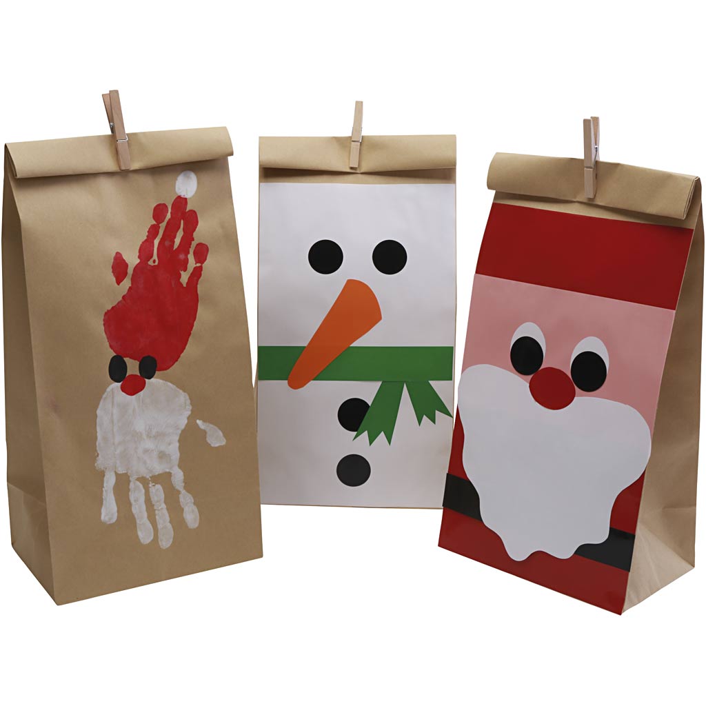 Paper Bag, size 15x25x43 cm, brown, 50 pc/ 1 pack [HOB-528156]