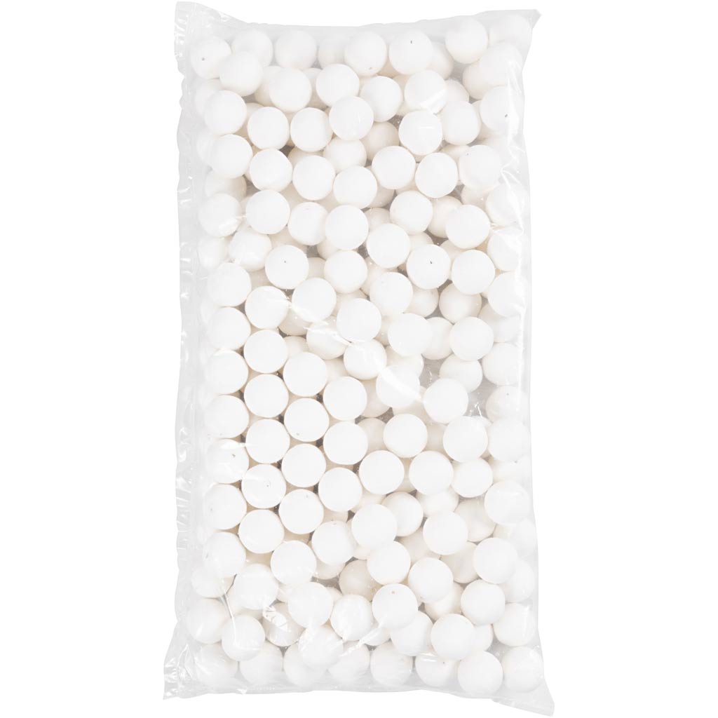 Compressed Cotton Balls, dia. 30 mm, white, 200 pc/ 1 pack [HOB-54005]