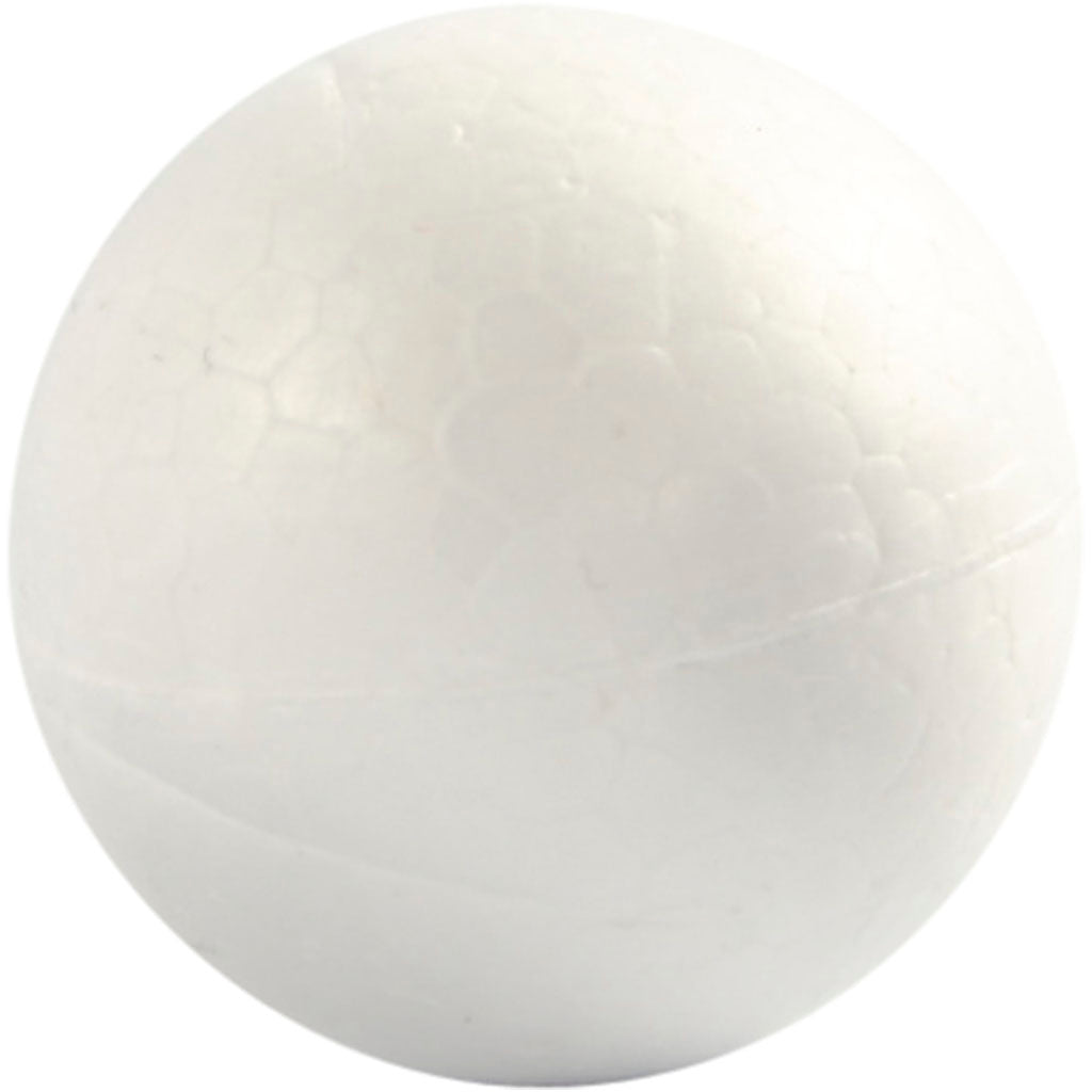 Polystyrene Balls, dia. 4 cm, white, 10 pc