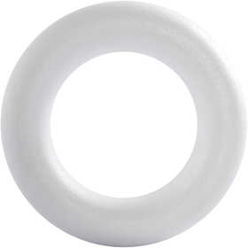 Ring, size 21,5 cm, thickness 45 mm, white, 1 pc [HOB-54318]