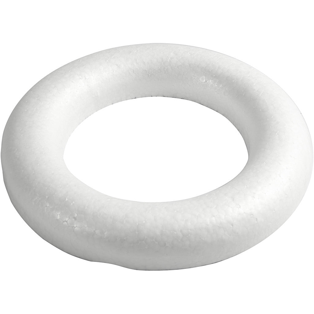 Half rounded rings, size 30 cm, thickness 40 mm, white, 1 pc [HOB-54350]