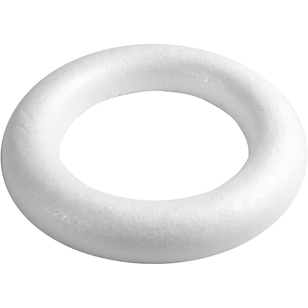 Half rounded rings, size 35 cm, thickness 46 mm, white, 1 pc [HOB-54351]