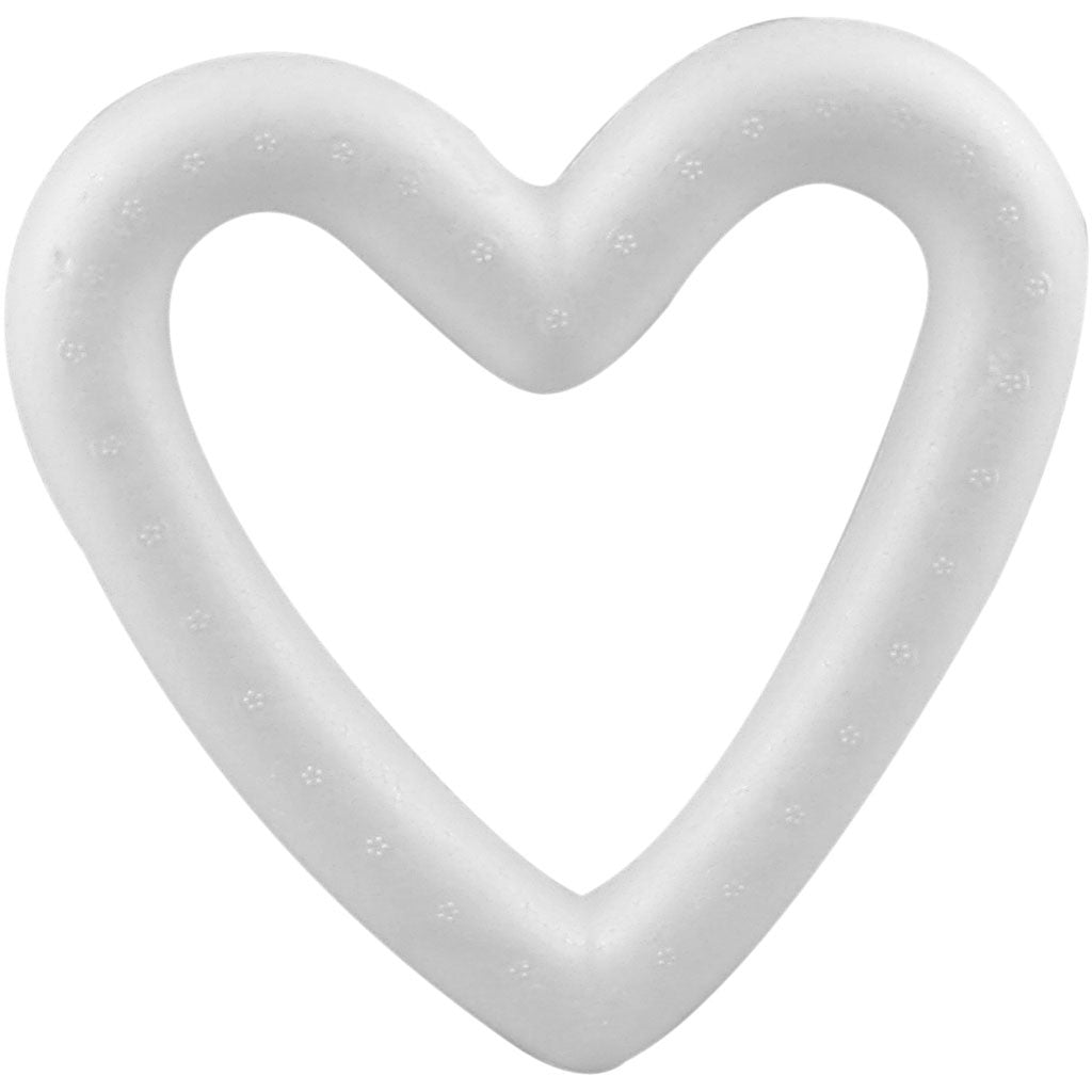 Heart, H: 12,5 cm, D. 2,5 cm, W: 13,5 cm, white, 1 pc [HOB-54357]