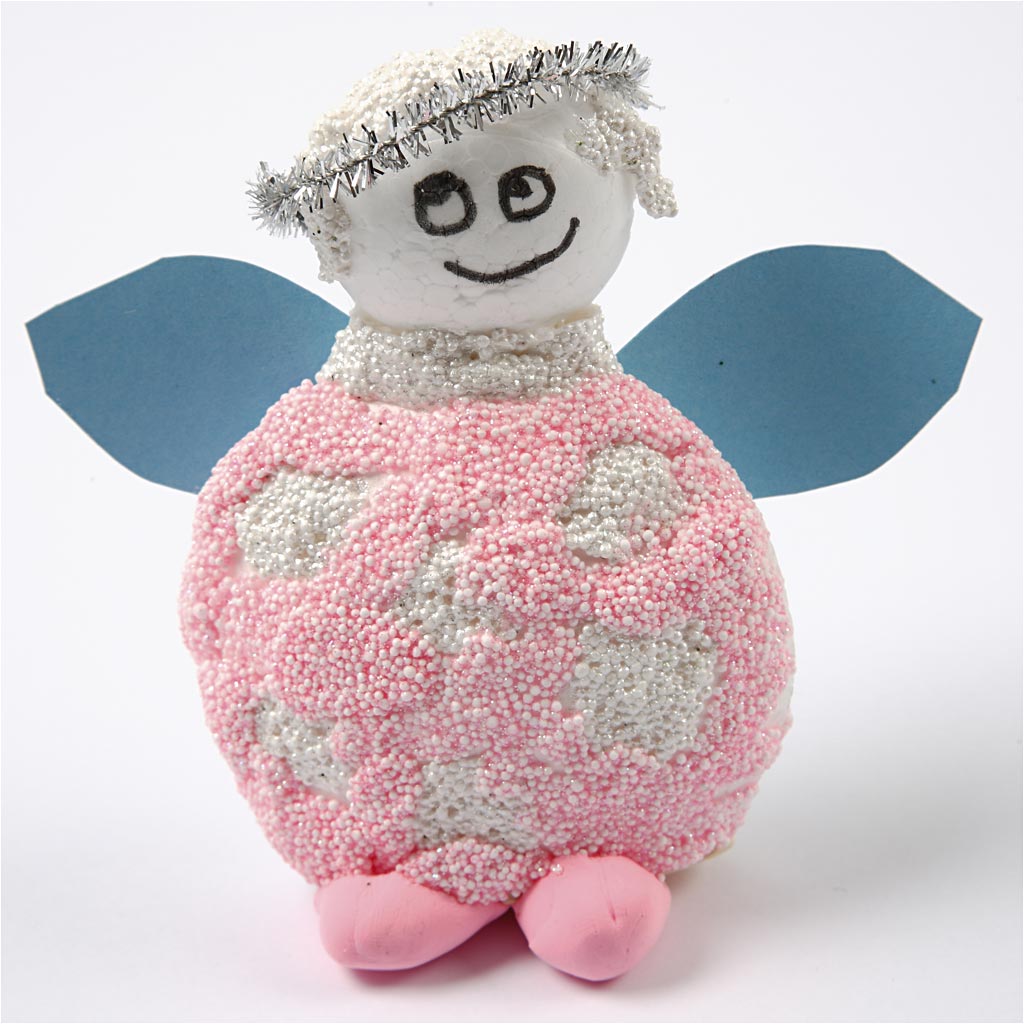 Polystyrene Balls & Eggs, size 1,5-6,1 cm, white, 550 pc/ 1 pack [HOB-54379]