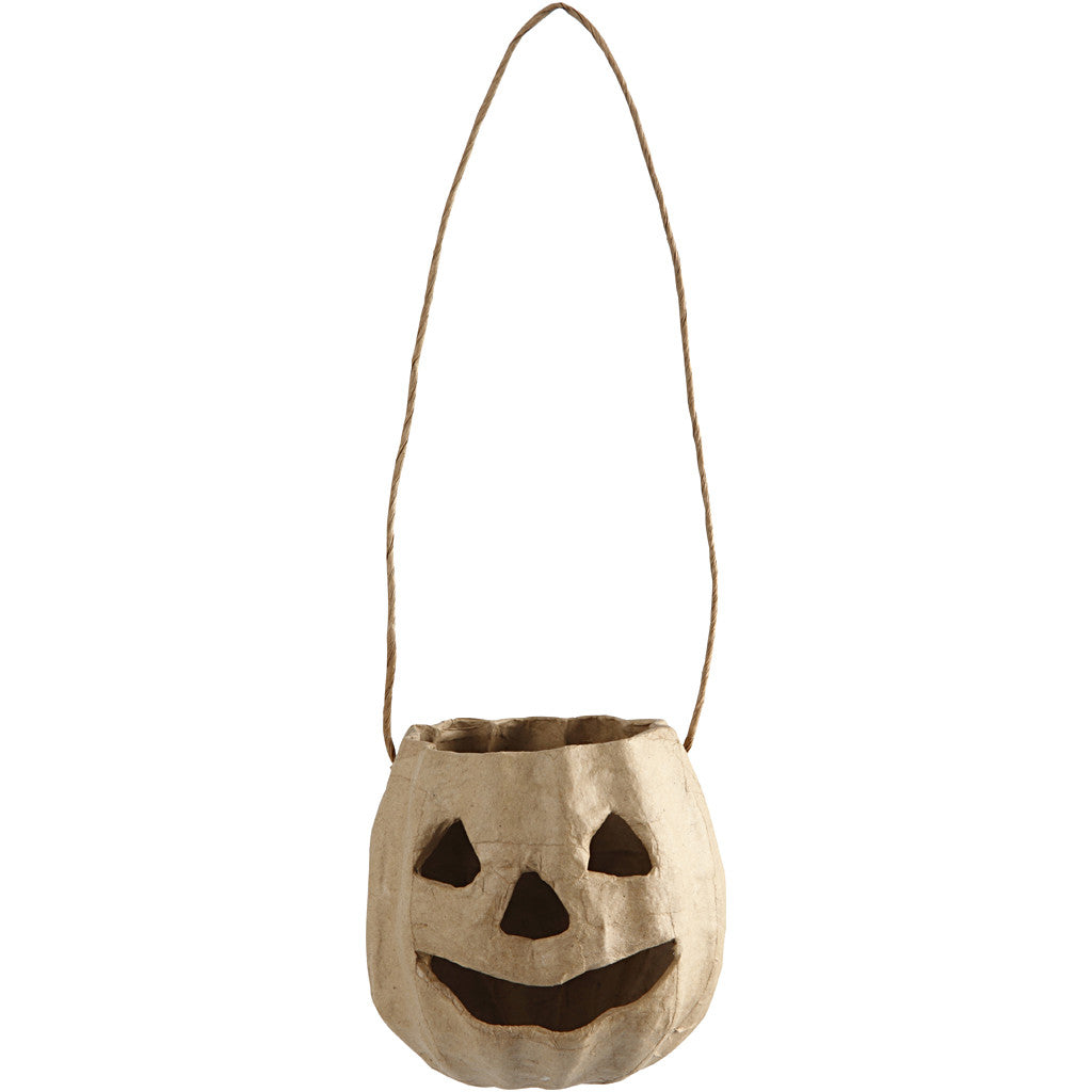 Pumpkin head basket, H: 8,5 cm, dia. 9 cm, 1 pc [HOB-54908]