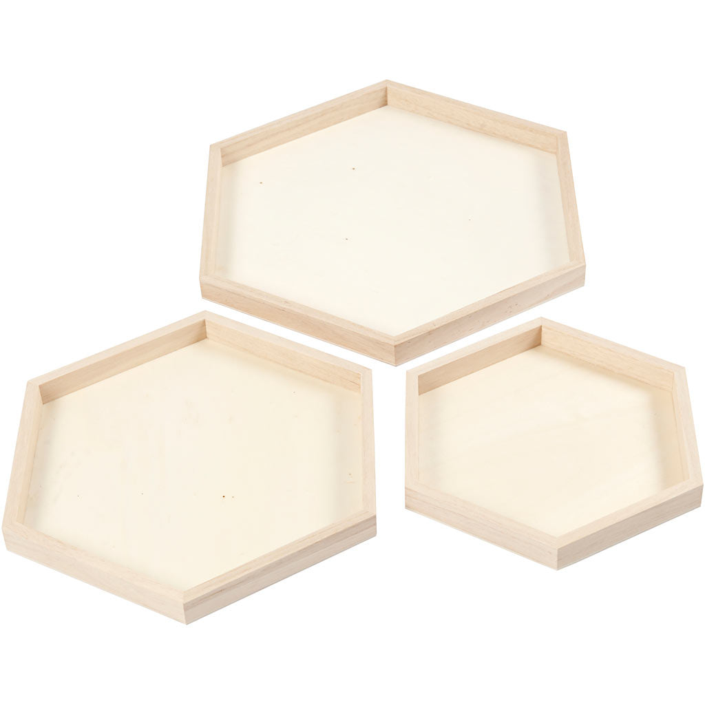 Trays, dia. 21+26+31 cm, 3pc/ 1 set [HOB-55317]
