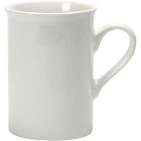 Mugs, H: 10 cm, dia. 7,4 cm, white, 2 pc/ 1 pack [HOB-55520]