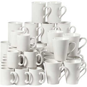 Mugs, H: 7-10 cm, white, 48 pc/ 1 pack [HOB-55601]
