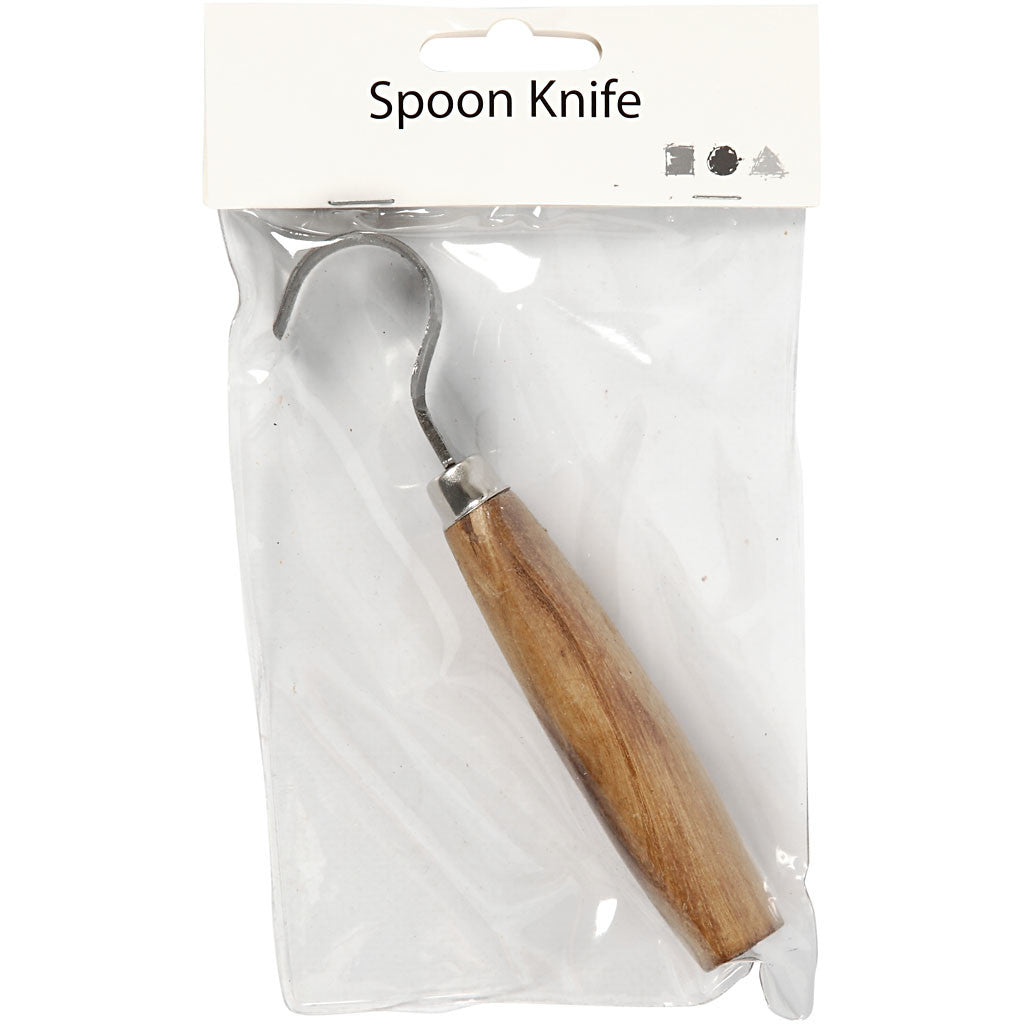 Spoon Carving Knife , L: 16 cm, dia. 3 cm, W: 1,3 cm, 1 pc [HOB-55711]