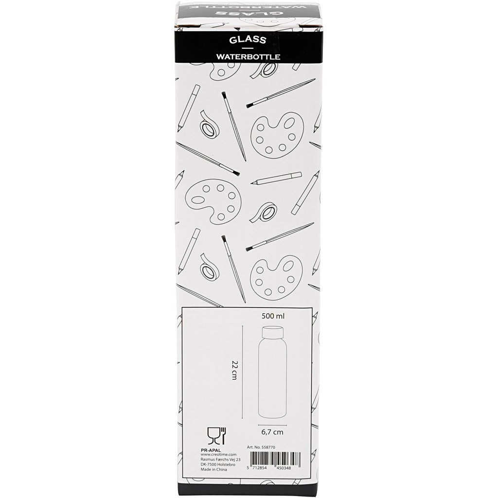 Water Bottle, H: 22 cm, dia. 6,7 cm, 500 ml, 1 pc [HOB-558770]