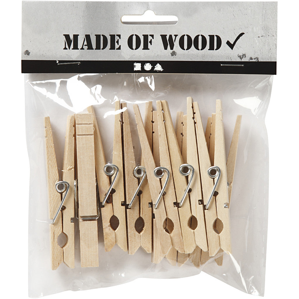 Clothes Pegs, L: 80 mm, W: 10 mm, 10 pc/ 1 pack [HOB-561520]