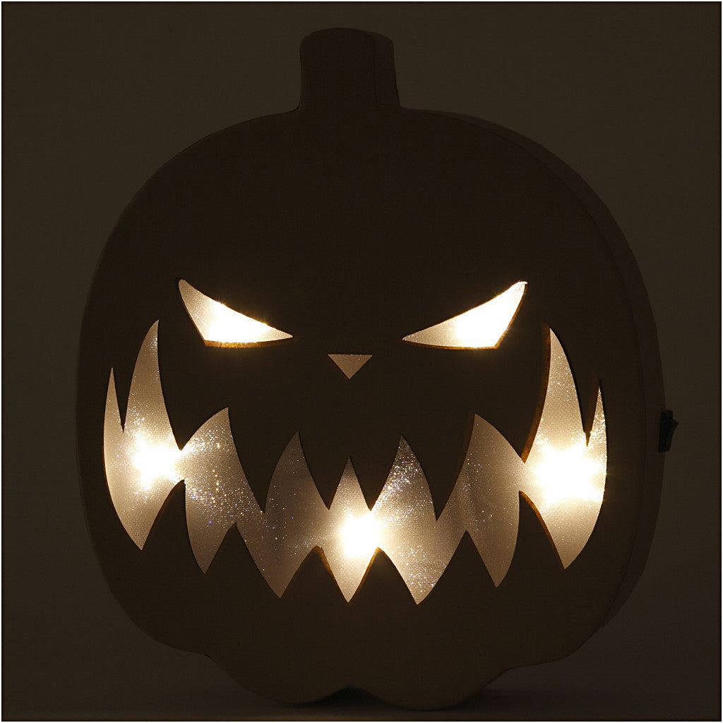 Pumpkin Light, H: 25 cm, D. 4 cm, W: 22 cm, 1 pc [HOB-56196]