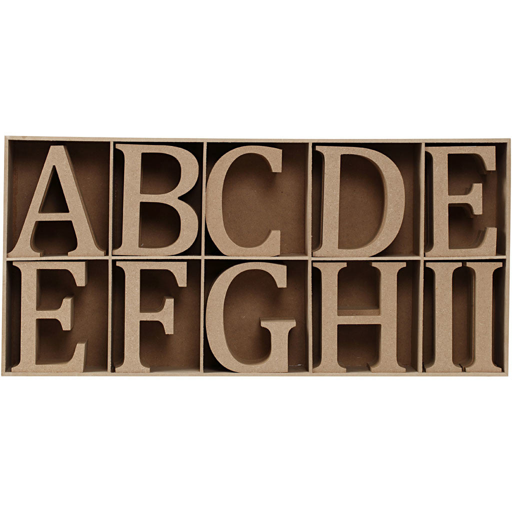 Wooden Letters, Numbers And Symbols, H: 13 cm, thickness 2 cm, 160 pc/ 1 pack [HOB-56348]