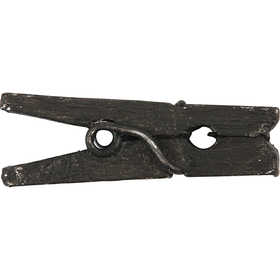 Mini Clothes Peg, L: 25 mm, W: 3 mm, black, 36 pc/ 1 pack [HOB-56447]