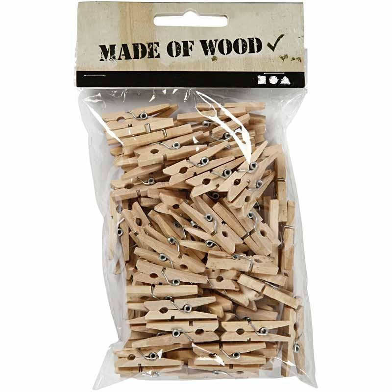 Clothes Pegs, L: 30 mm, W: 3 mm, 100 pc/ 1 pack [HOB-564540]