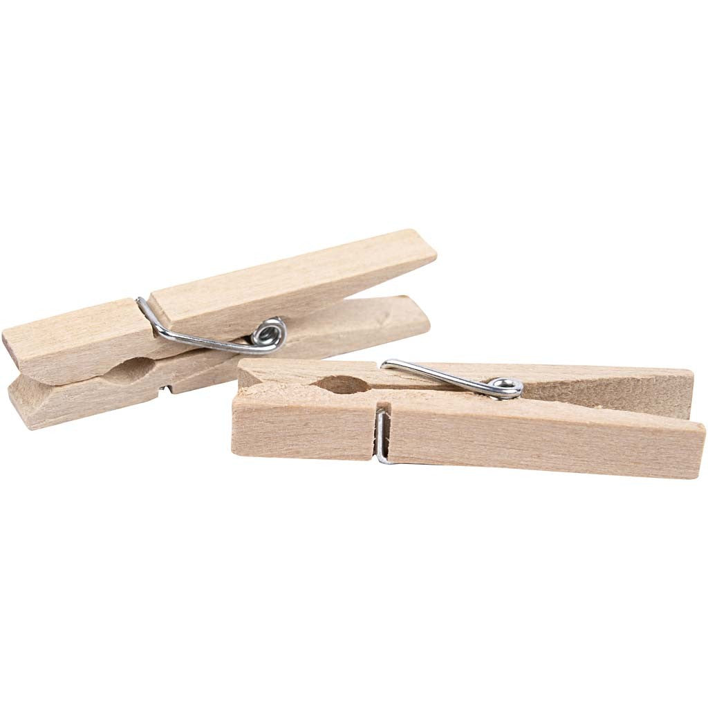 Clothes pegs, L: 48 mm, W: 6 mm, 50 pc/ 1 pack [HOB-564550]