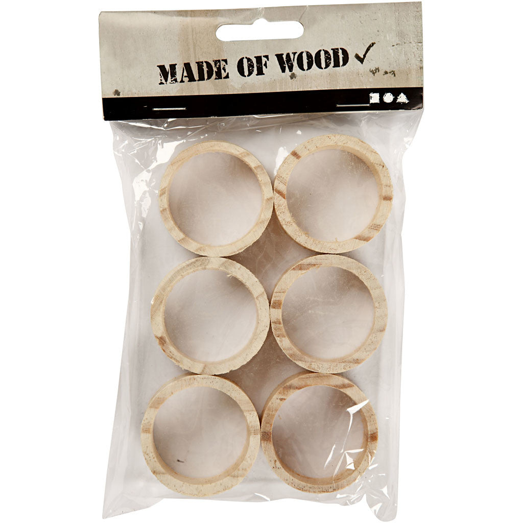 Napkin Rings, dia. 35 mm, W: 20 mm, 6 pc/ 1 pack [HOB-564880]