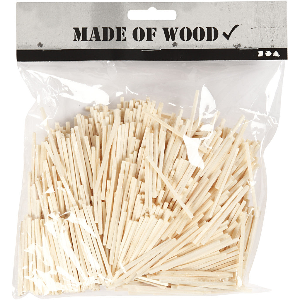 Matchsticks, L: 48 mm, dia. 2 mm, 850 pc, 100 g/ 1 pack [HOB-564911]