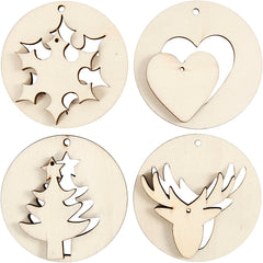 2-in-1 Hanging Decorations, dia. 7 cm, hole size 3 mm, thickness 4 mm, 8 pc/ 1 pack [HOB-565090]