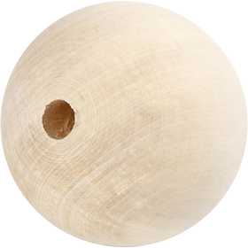 Wooden Bead, dia. 80 mm, hole size 12 mm, 1 pc [HOB-56642]