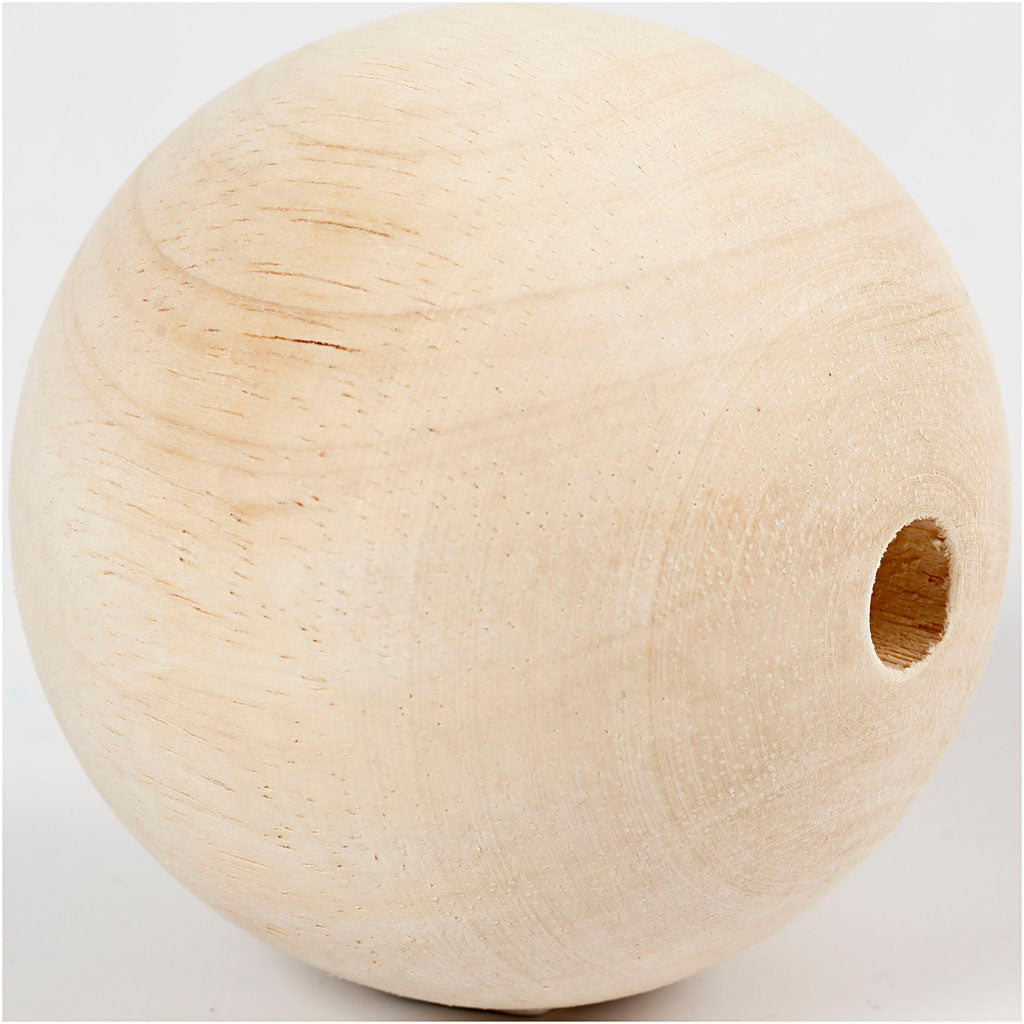 Wooden Bead, dia. 80 mm, hole size 12 mm, 1 pc [HOB-56642]