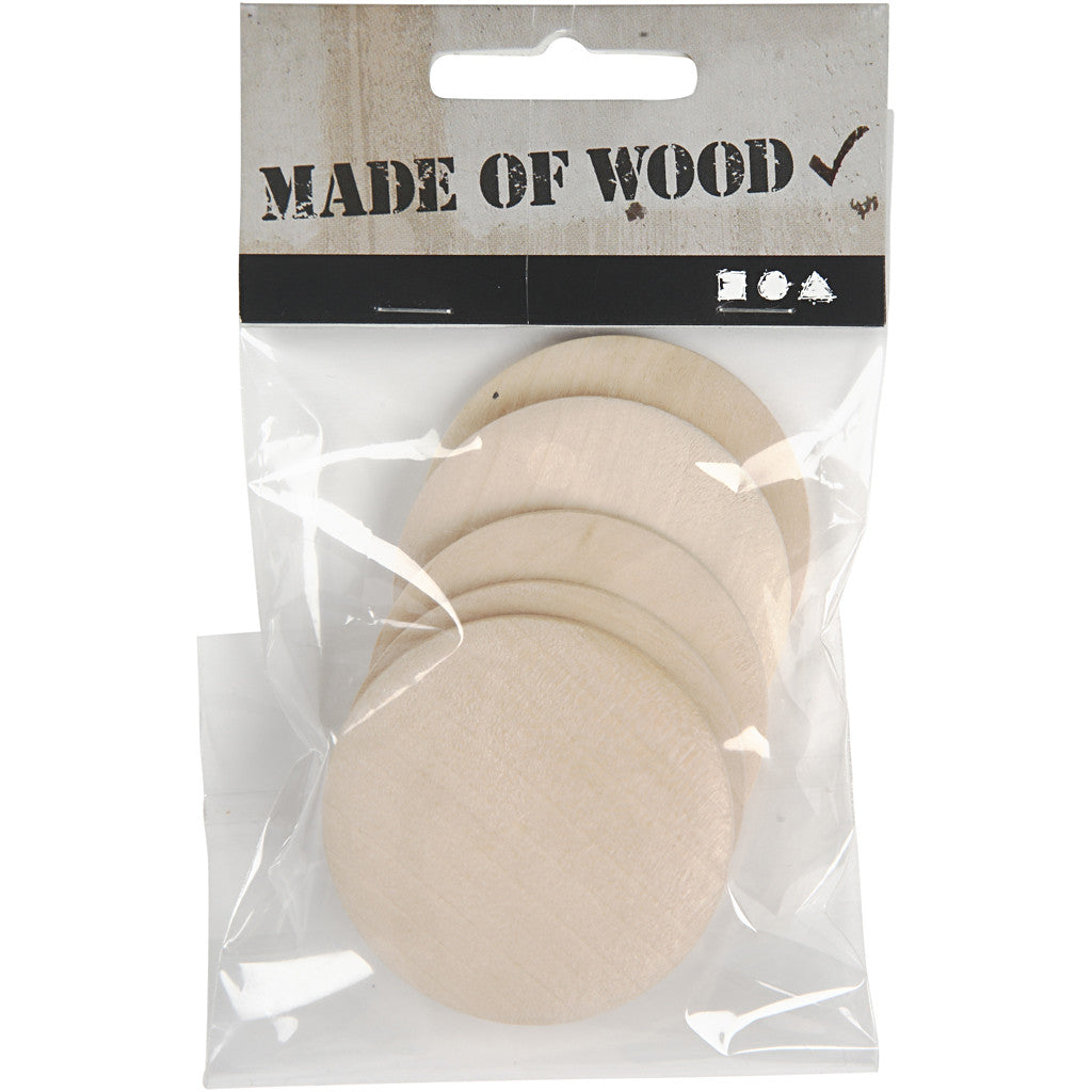 Wooden buttons, dia. 50 mm, thickness 10 mm, 5 pc/ 1 pack [HOB-56657]