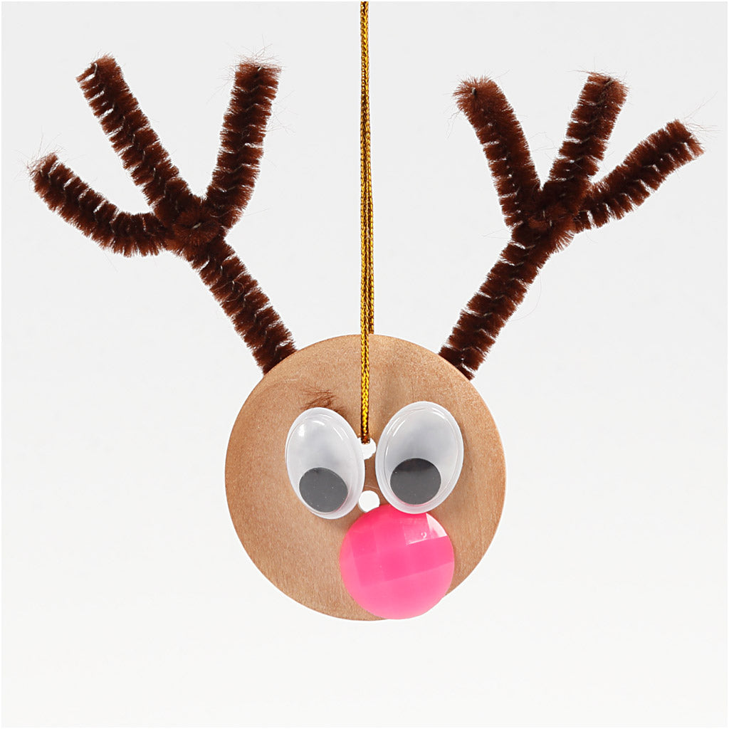 Wooden Buttons, dia. 35 mm, hole size 2 mm, 4 holes, 10 pc/ 1 pack [HOB-56687]