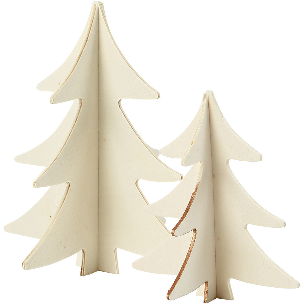 Christmas Trees, H: 13+18 cm, 2 pc/ 1 pack [HOB-56712]