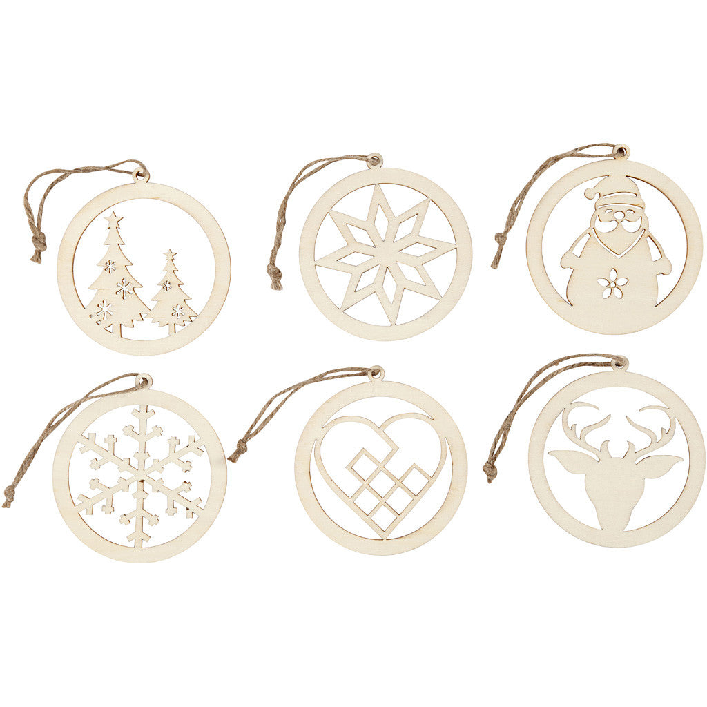 Christmas ornaments, dia. 8 cm, thickness 0,3 cm, 144 pc/ 1 pack [HOB-56808]