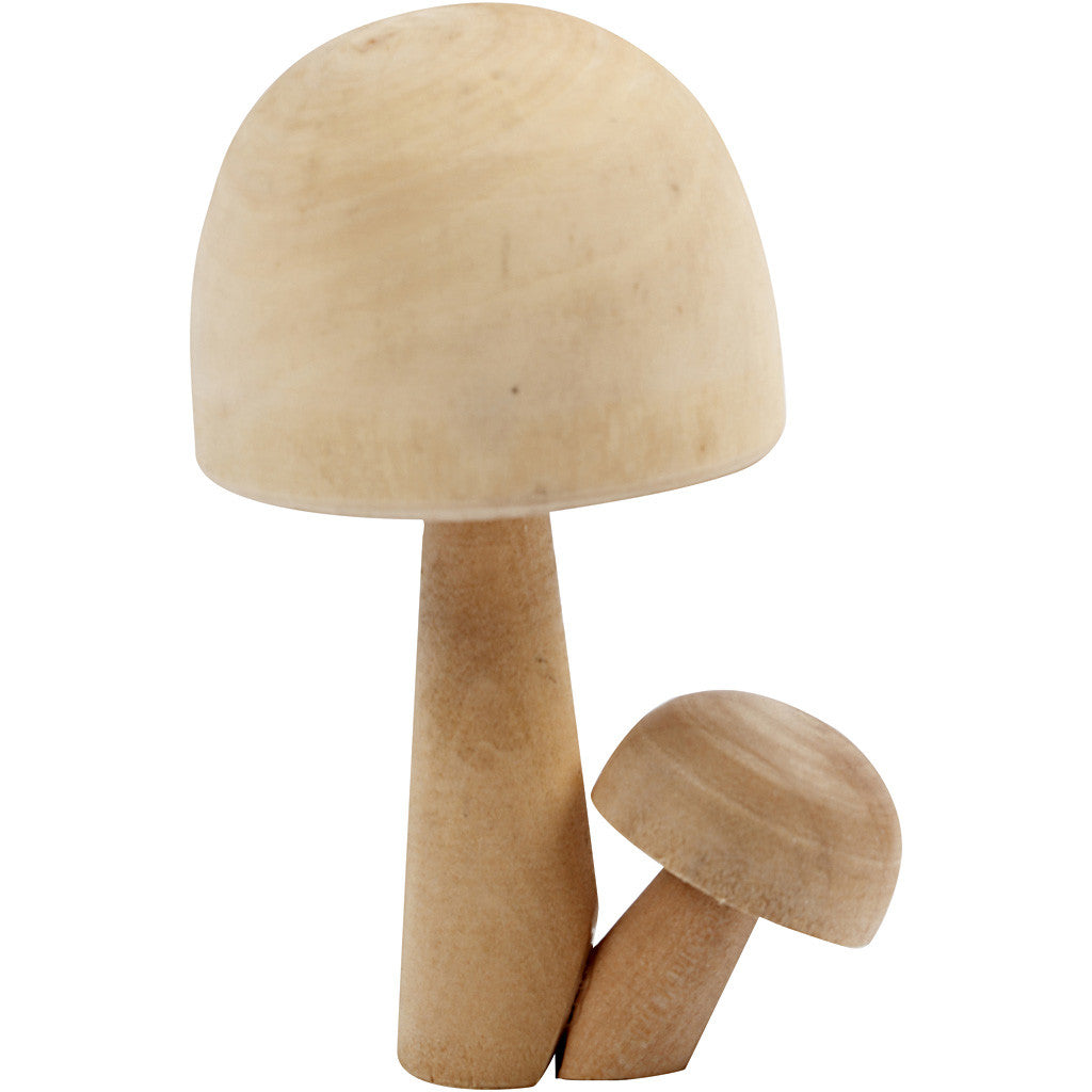 Wooden Mushrooms, H: 8,5 cm, W: 5,5 cm, 1 pc [HOB-56936]