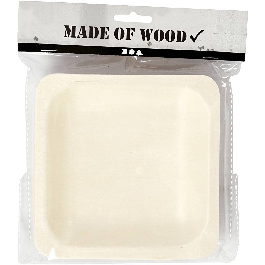 Plate, H: 2 cm, size 14x14 cm, 12 pc/ 1 pack [HOB-56940]