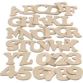 Letters and Numbers, H: 4 cm, thickness 2,5 mm, 36x10 pack/ 1 pack [HOB-57448]