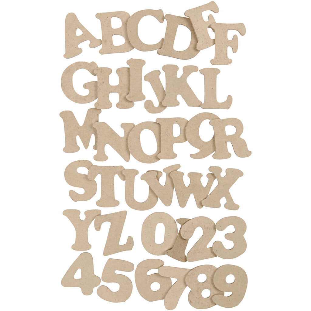 Letters and Numbers, H: 4 cm, thickness 2,5 mm, 36x10 pack/ 1 pack [HOB-57448]