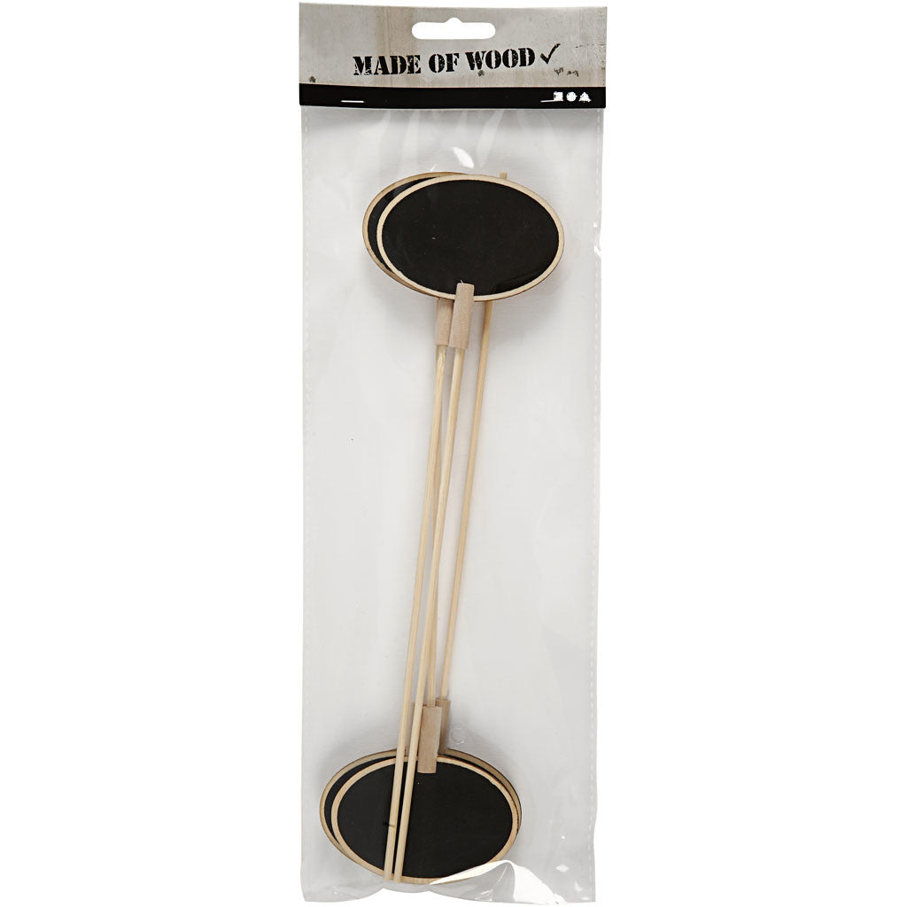 Sign on a stick, size 7,3x5 cm, thickness 3 mm, 5 pc/ 1 pack [HOB-57501]