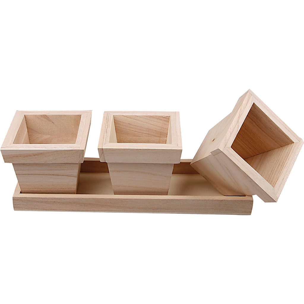 Flower Pot Set, size 27x9x9 cm
