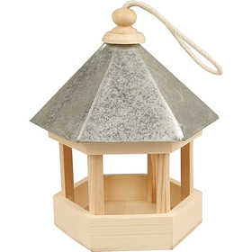 Bird Table with zinc roof, size 22x18x16,5 cm, 1 pc [HOB-577300]