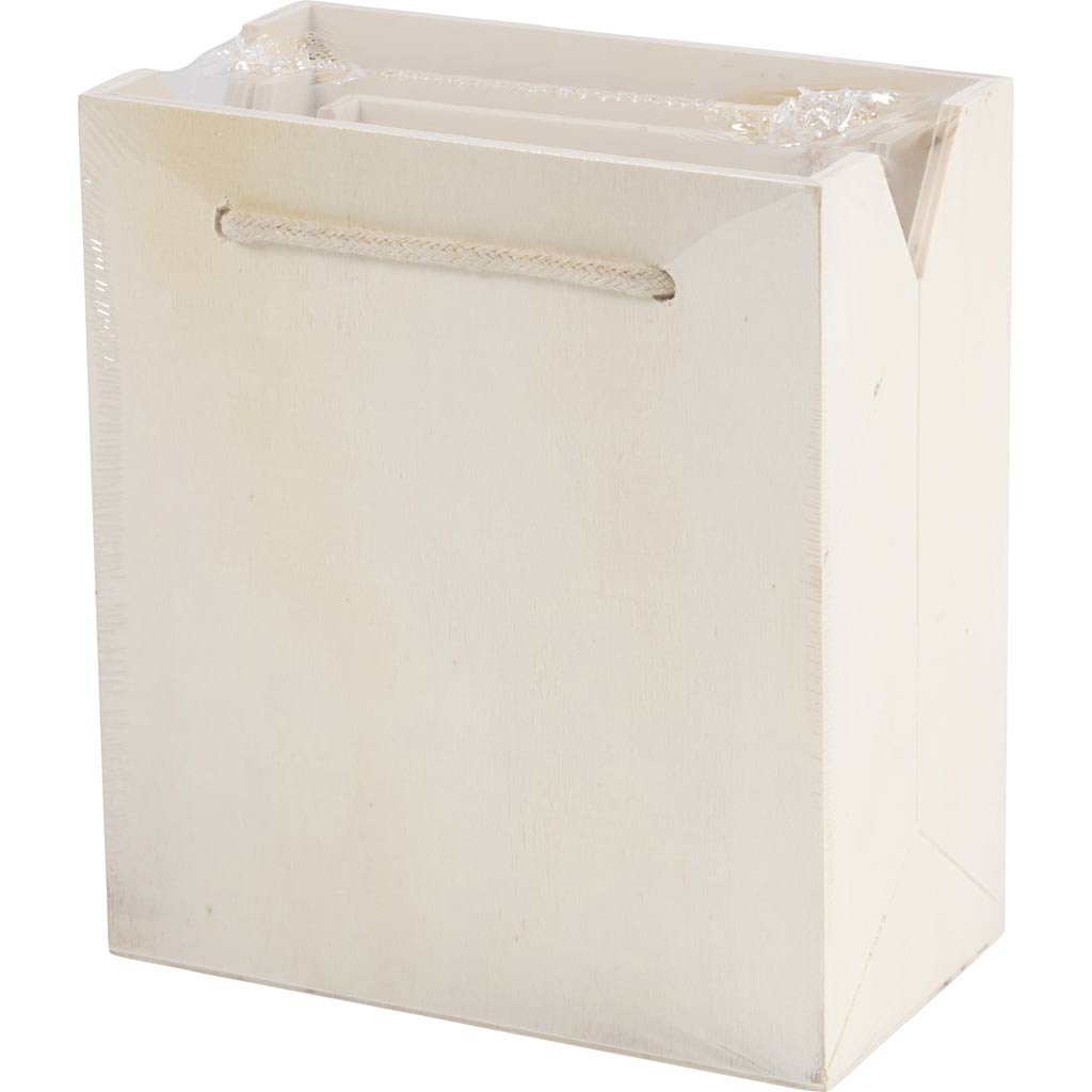 Bag With Handle, H: 12+14+16 cm, D. 5+7+9 cm, W: 16+16,5+18 cm, 3 pc/ 1 set [HOB-577420]