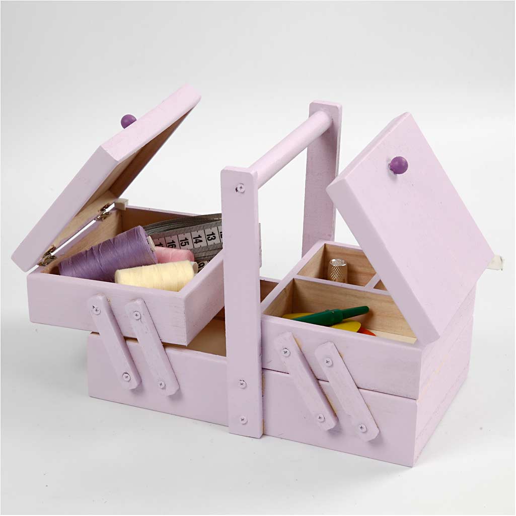 Sewing box, size 24x16,3x19 cm, 1 pc [HOB-57770]