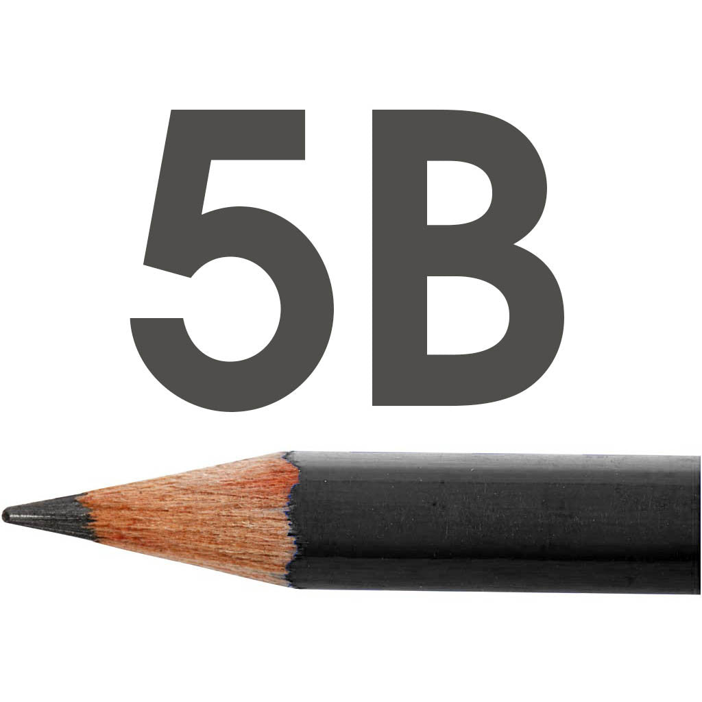 Art Design Drawing Pencils, dia. 6,9 mm, 5B, lead 1,8 mm, 12 pc/ 1 pack [HOB-57802]