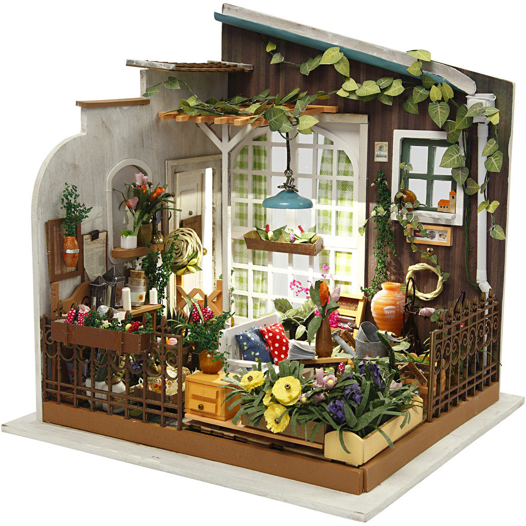 DIY Miniature Room, Garden, H: 21 cm, W: 19,5 cm, 1 pc [HOB-57880]
