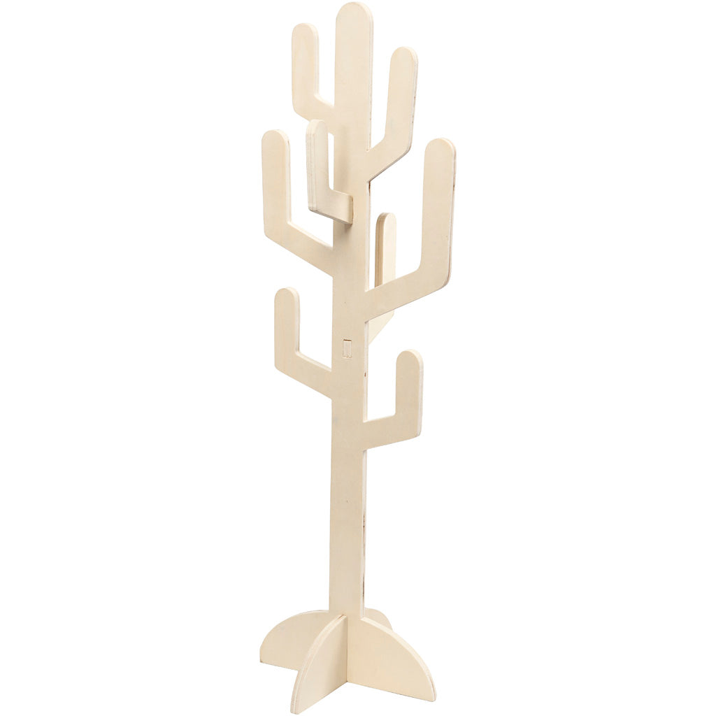 Wooden Cactus, H: 60 cm, W: 18,5 cm, thickness 8 mm