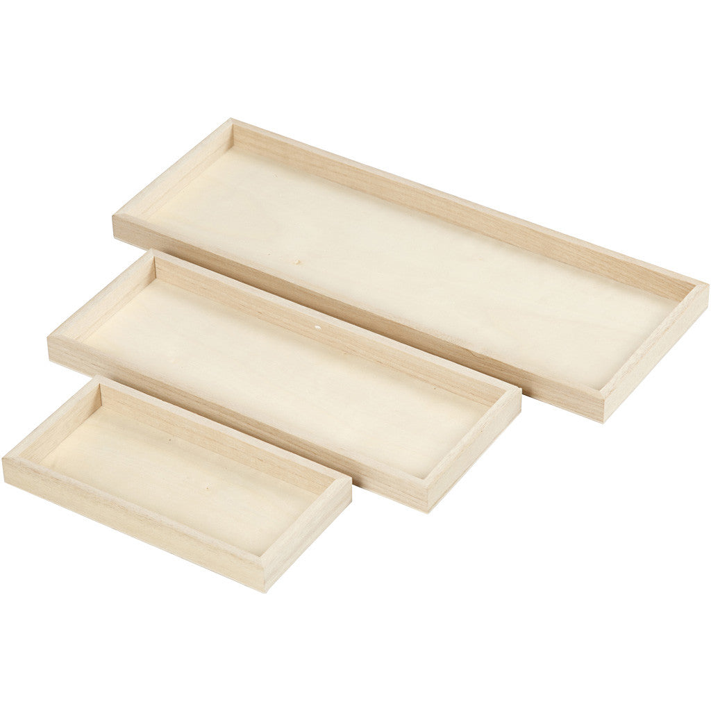 Trays, L: 20+30+40 cm, W: 10+12+15 cm, 3 pc/ 1 pack [HOB-57919]