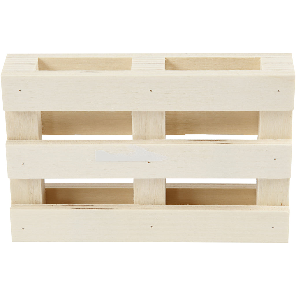 Mini Pallet, H: 2,5 cm, L: 12 cm, W: 8 cm, 1 pc [HOB-57960]
