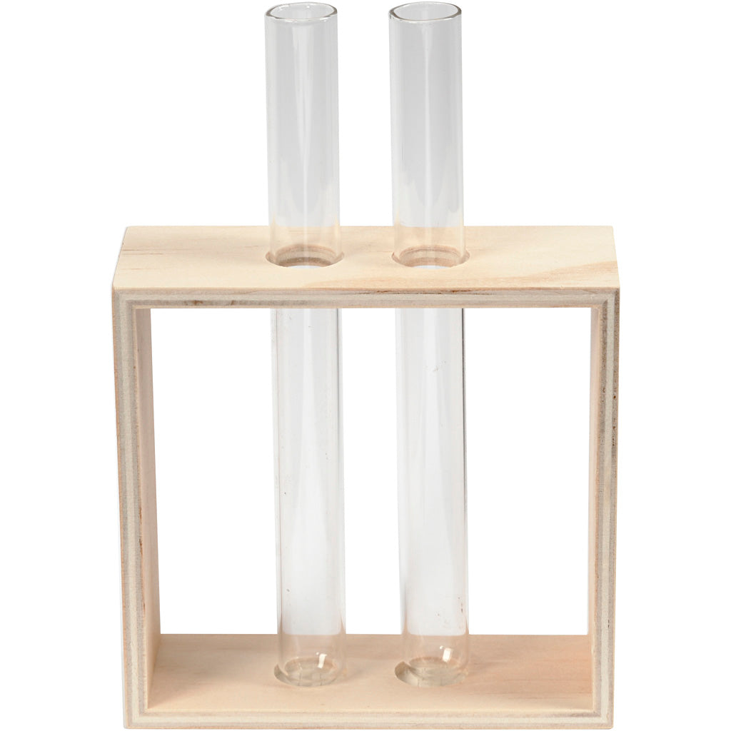Test Tube Holder, H: 10+15 cm, D. 4 cm, W: 10,5 cm, 1 pc [HOB-57962]
