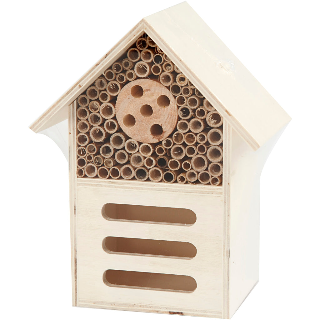 Insect and butterfly hotel, H: 18 cm, D. 9 cm, W: 14 cm, 1 pc [HOB-57963]