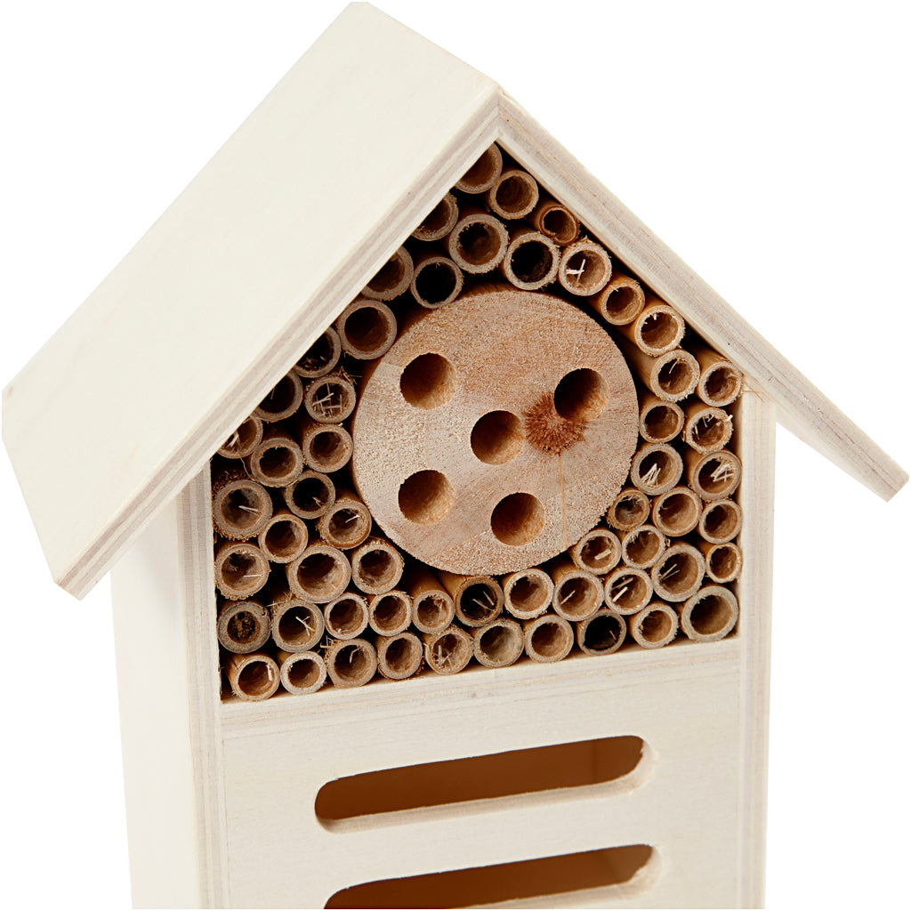 Insect and butterfly hotel, H: 18 cm, D. 9 cm, W: 14 cm, 1 pc [HOB-57963]